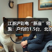 江浙沪彩电“断崖”领跑:户均约1.5台,北京稍逊全国(图1) 江浙沪彩电“断崖”领跑:户均约1.5台,北京稍逊全国(图1)