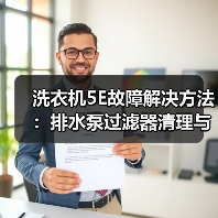 洗衣机5E故障解决方法：排水泵过滤器清理与排查步骤（图2）