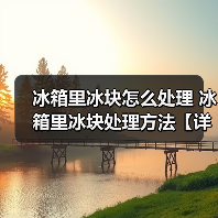 冰箱里冰块怎么处理 冰箱里冰块处理方法【详解】(图4) 冰箱里冰块怎么处理 冰箱里冰块处理方法【详解】(图4)
