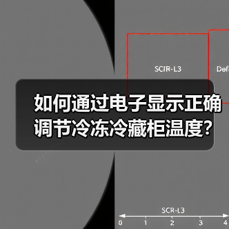 如何通过电子显示正确调节冷冻冷藏柜温度？（图1）