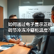 如何通过电子显示正确调节冷冻冷藏柜温度？（图4）