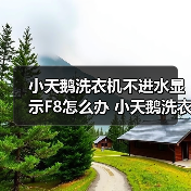 小天鹅洗衣机不进水显示F8怎么办 小天鹅洗衣机不进水显示F8解决方法【详解】（图3）