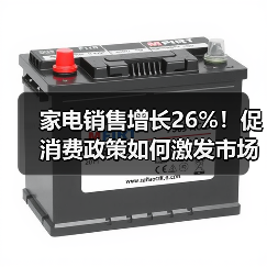 家电销售增长26%！促消费政策如何激发市场活力？（图1）